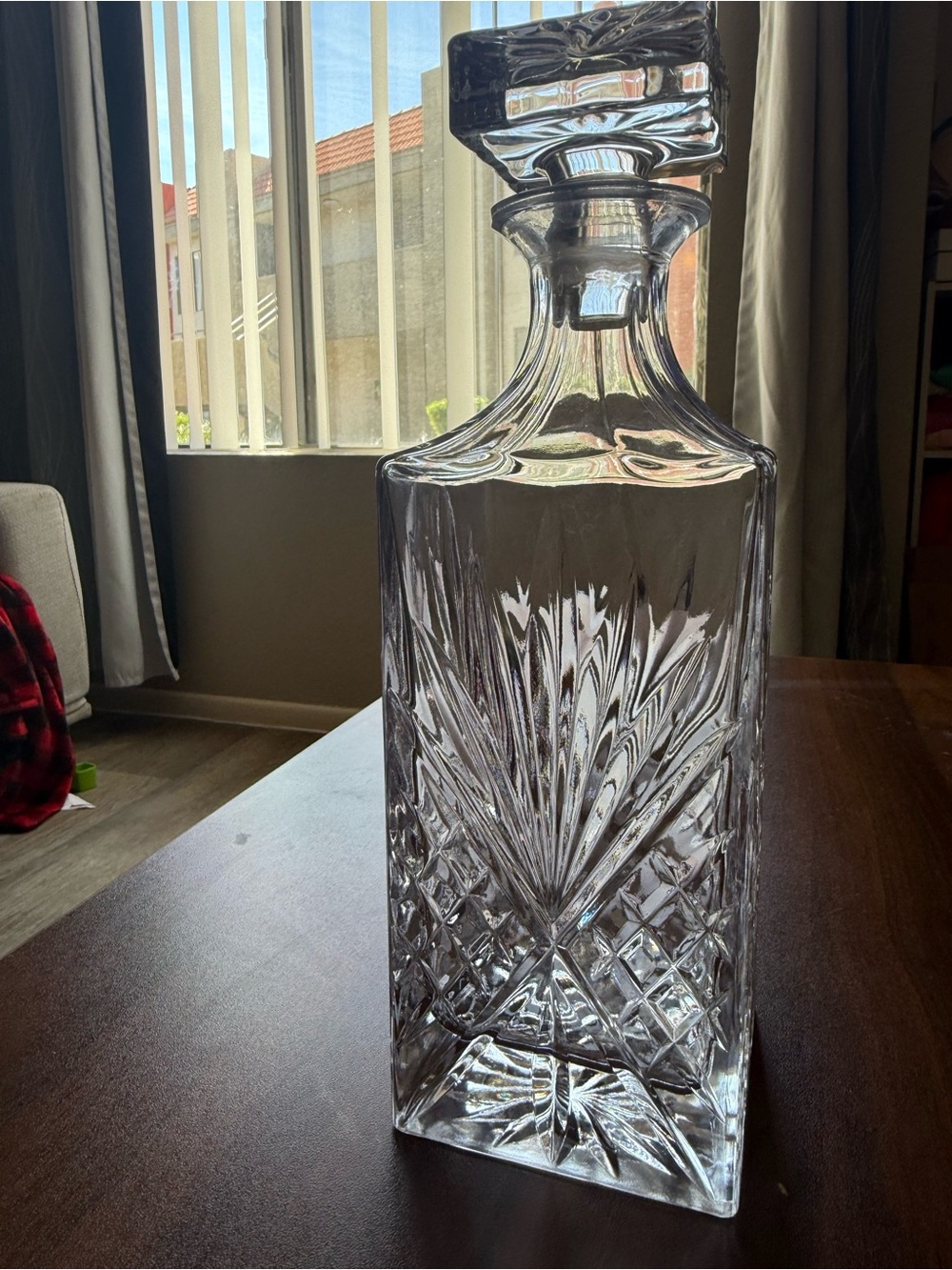 Crystal Cut Glass Decanter - Clear